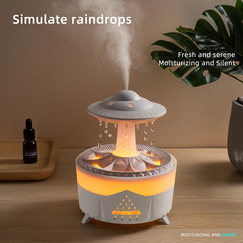 Colorful Raindrop Lighting Aromatherapy Air Humidifier