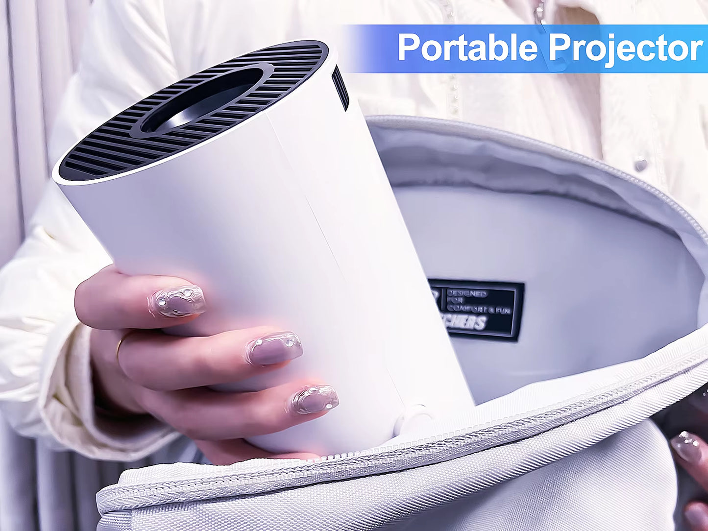 HY300 Pro Projector - 200 ANSI Lumens, Native 720P, Wireless Screen Mirroring, Dual Band Wi-Fi, Hi-Chip A3100 for Home Theater
