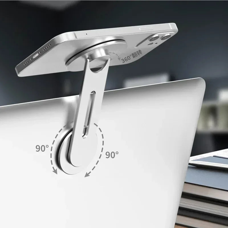 Metal Bracket for iPhone 13 and Laptop - MagSafe Tesla Mount for Side Screen Holder Compatible with Models 12 to 14