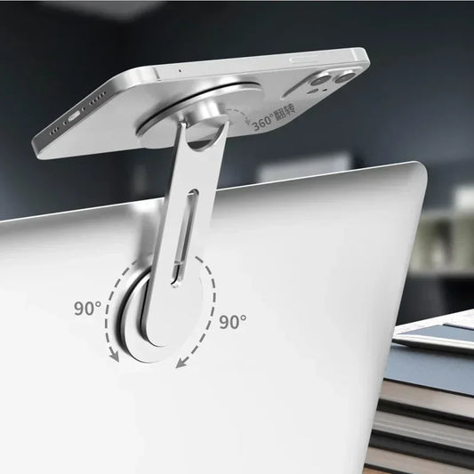 Metal Bracket for iPhone 13 and Laptop - MagSafe Tesla Mount for Side Screen Holder Compatible with Models 12 to 14