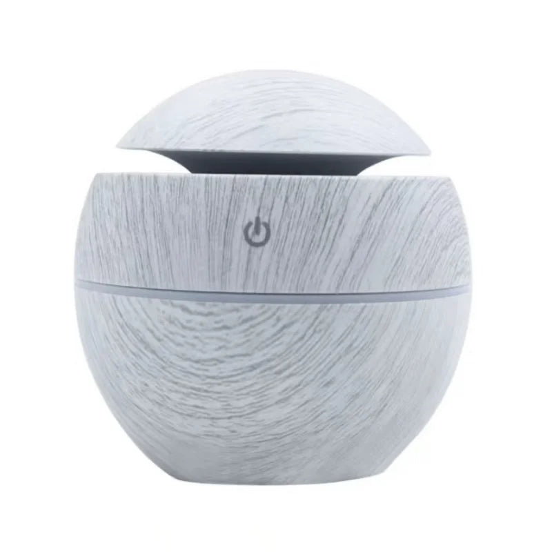 Air Humidifier Mini Home Wood Grain Mushroom Humidifier USB Ultrasonic Cold Mist Sprayer Aroma Diffuser Purifier Colorful