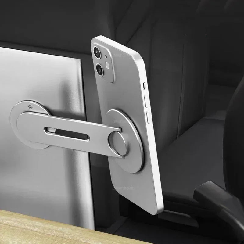 Metal Bracket for iPhone 13 and Laptop - MagSafe Tesla Mount for Side Screen Holder Compatible with Models 12 to 14