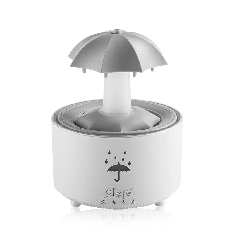 Creative Umbrella Water Drop Air Humidifier with Colorful Light and Aroma Essential Oil Diffuser