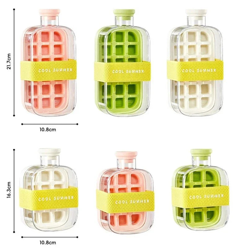 2-in-1 Ice Cube Tray Food-Grade with Straw and Silicone Mould for Outdoor Beverage Cups