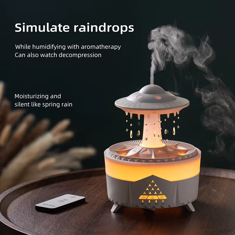 Colorful Raindrop Lighting Aromatherapy Air Humidifier