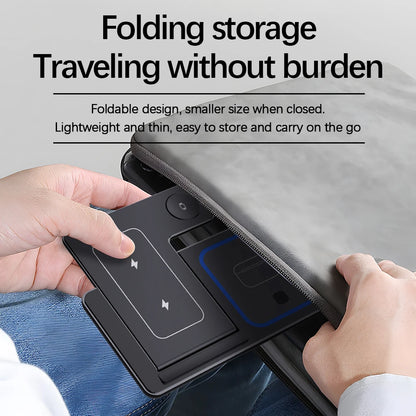 30W Fast Wireless Charging Stand - 3-in-1 Foldable Station for iPhone 15/14/13/12/11, Apple Watch Series 9/8/7/6/5, and AirPods Pro