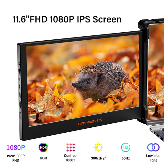Portable Monitor 1920*1080 IPS FHD Triple Dual Extender Screen Full View Fold Display