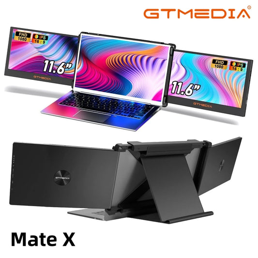 Portable Monitor 1920*1080 IPS FHD Triple Dual Extender Screen Full View Fold Display