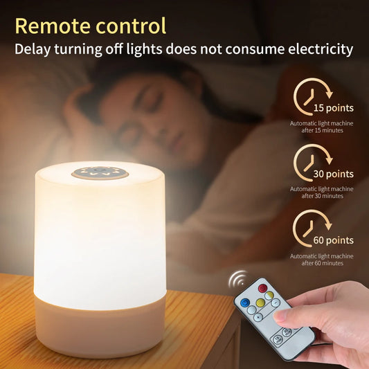 Dimmable LED Bedside Night Lamps with Touch Control and Charging Function for Bedroom Decor