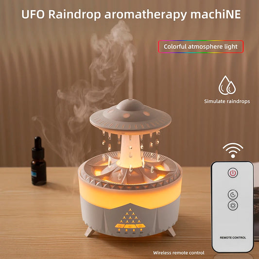 Colorful Raindrop Lighting Aromatherapy Air Humidifier