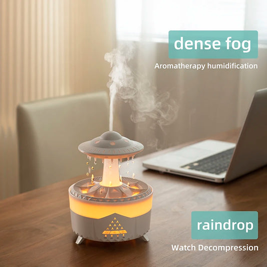Colorful Raindrop Lighting Aromatherapy Air Humidifier